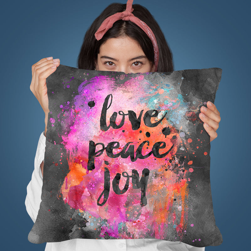Love Peace Joy Throw Pillow By Andrea Haase