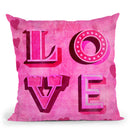 Love Pink Throw Pillow By Andrea Haase