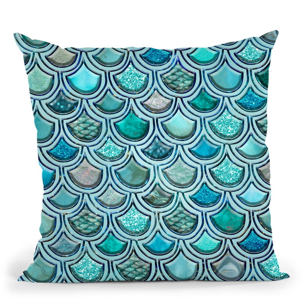 Mermaid Blue Iii Throw Pillow By Andrea Haase
