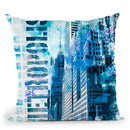 Metro Blue Throw Pillow By Andrea Haase