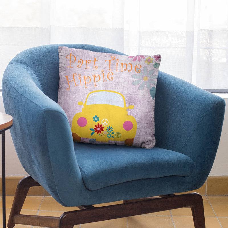 Part Time Hippie Throw Pillow By Andrea Haase