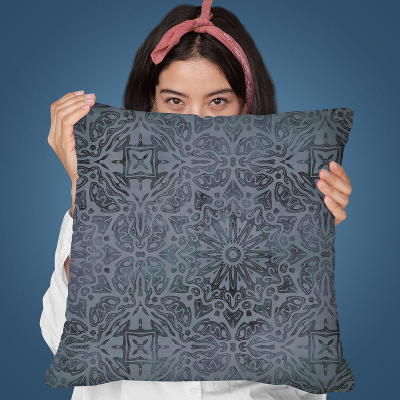 Pattern Grunge Grey Throw Pillow By Andrea Haase