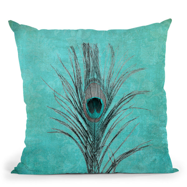 Peacock Feather Ii Throw Pillow By Andrea Haase