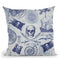 Pirates Blue Throw Pillow By Andrea Haase