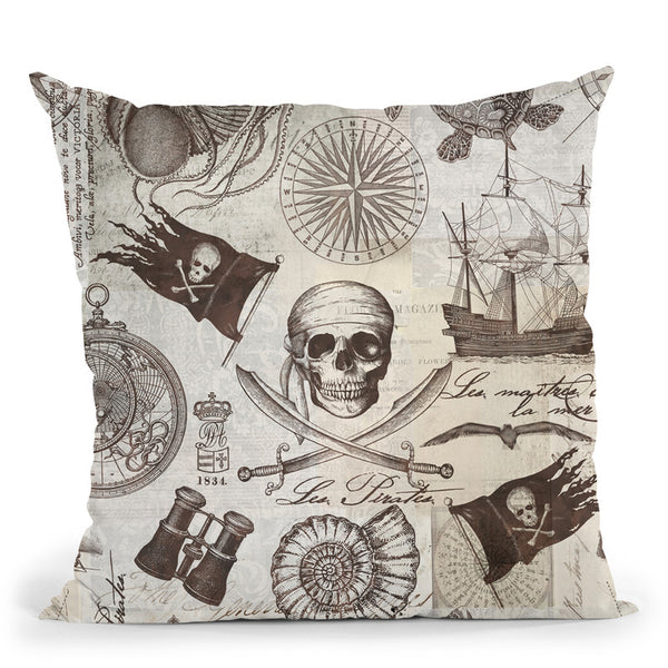 Pirates Throw Pillow By Andrea Haase