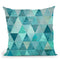 Precious Blue Triangles Throw Pillow By Andrea Haase