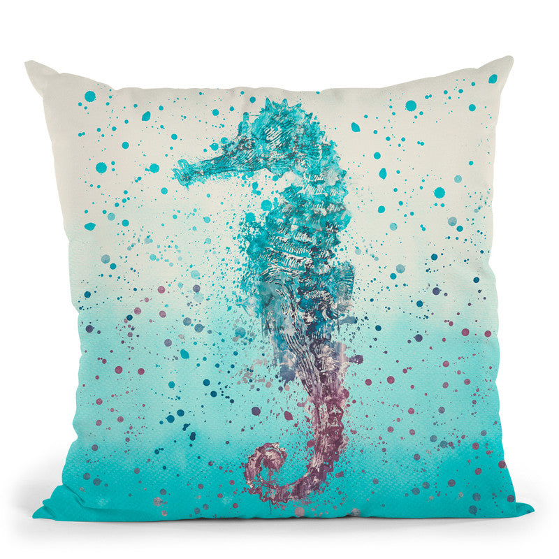 Sea Horse Throw Pillow By Andrea Haase