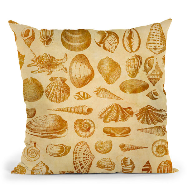 Shells Vintage Master Throw Pillow By Andrea Haase