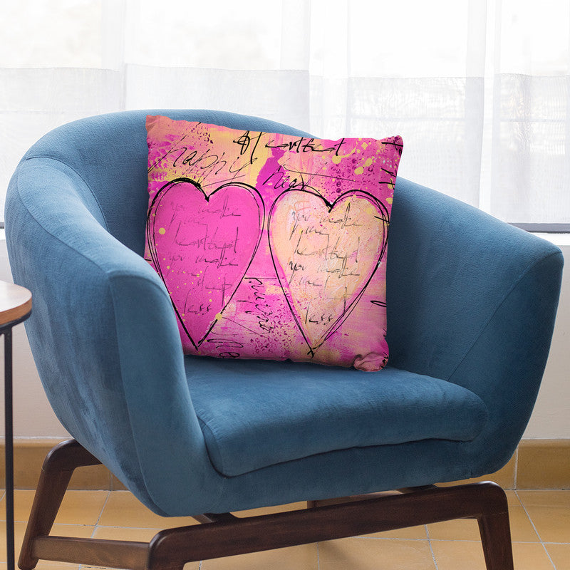 Two Hearts Throw Pillow By Andrea Haase