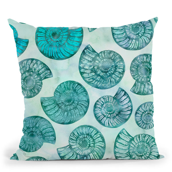 Underwater Sea Shell Pattern Throw Pillow By Andrea Haase
