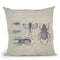 Vintage Beetles Throw Pillow By Andrea Haase