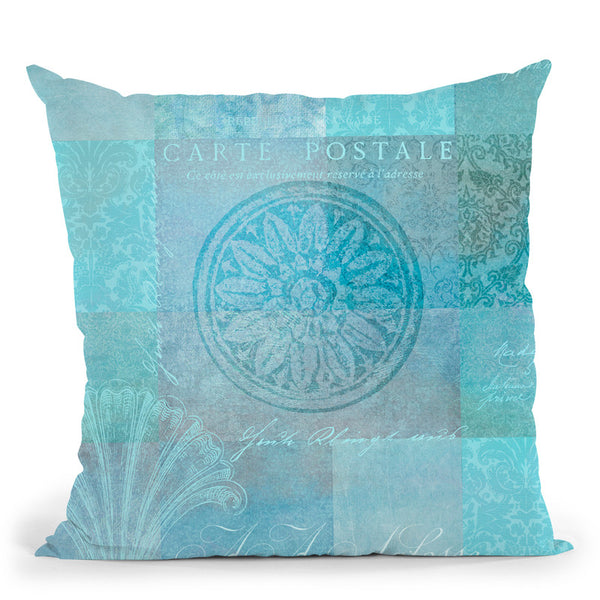 Vintage Blue Ii Throw Pillow By Andrea Haase