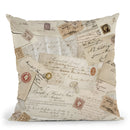 Vintage Letter Throw Pillow By Andrea Haase