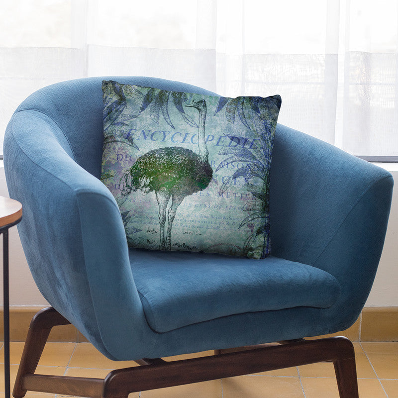 Vintage Ostrich Throw Pillow By Andrea Haase