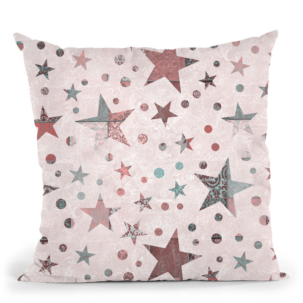 Vintage Patchwork Star Throw Pillow By Andrea Haase