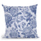 Vintage Roses Blue Throw Pillow By Andrea Haase