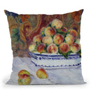 Still Life With Peaches Throw Pillow By Auguste Renoir