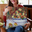 Still Life With Peaches Throw Pillow By Auguste Renoir