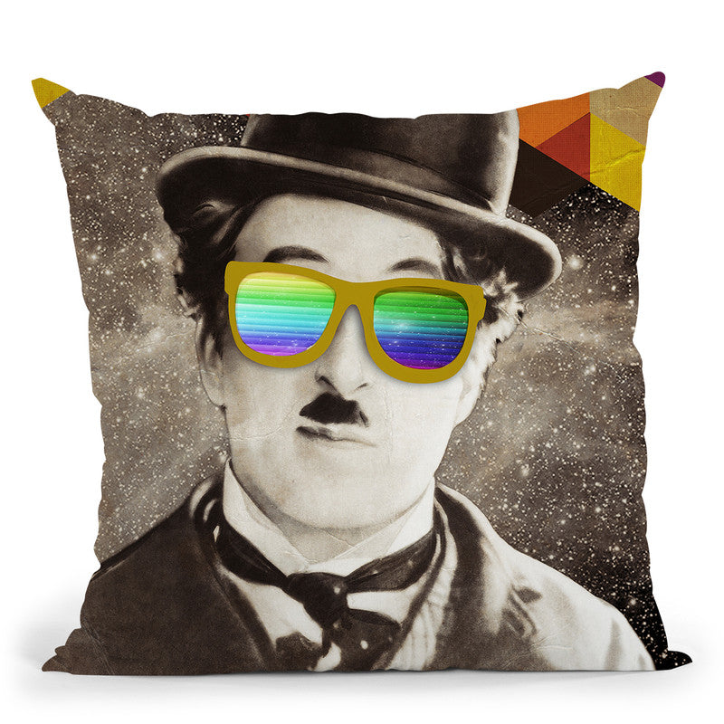 Chaplin Throw Pillow By Elo Marc - All About Vibe