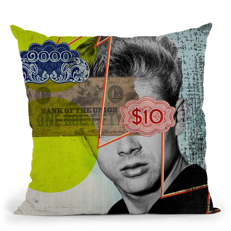 James Dean Throw Pillow By Elo Marc - All About Vibe