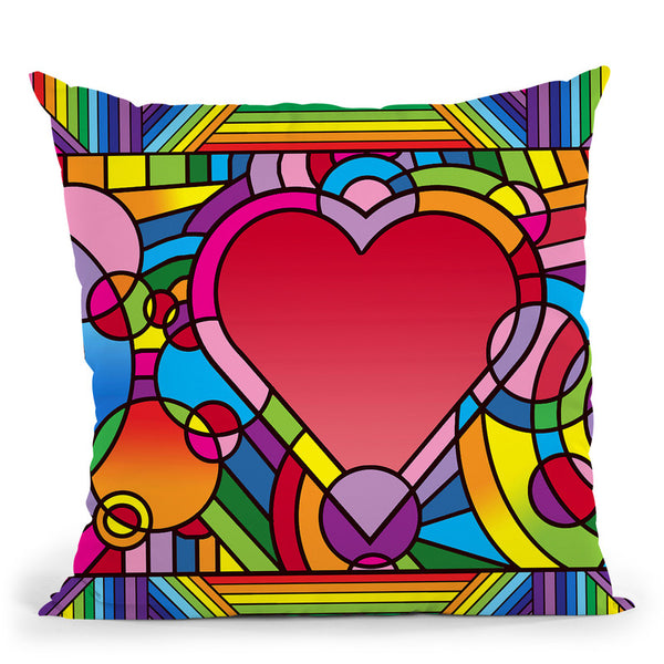 Peace Love Music B Throw Pillow By Howie Green - All About Vibe