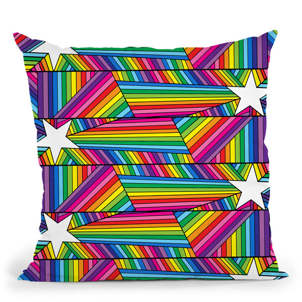 Stars Stripes B Throw Pillow By Howie Green - All About Vibe