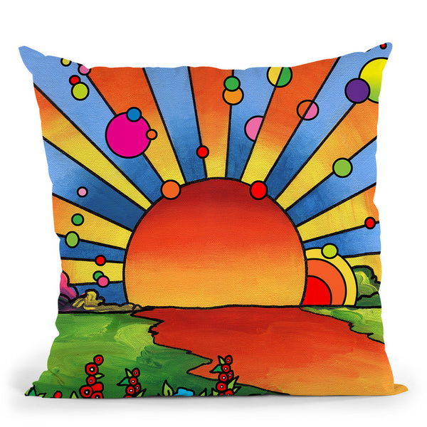 2014 Sunset Throw Pillow By Howie Green - All About Vibe