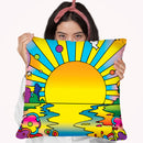 Cosmic Sun Throw Pillow By Howie Green - All About Vibe