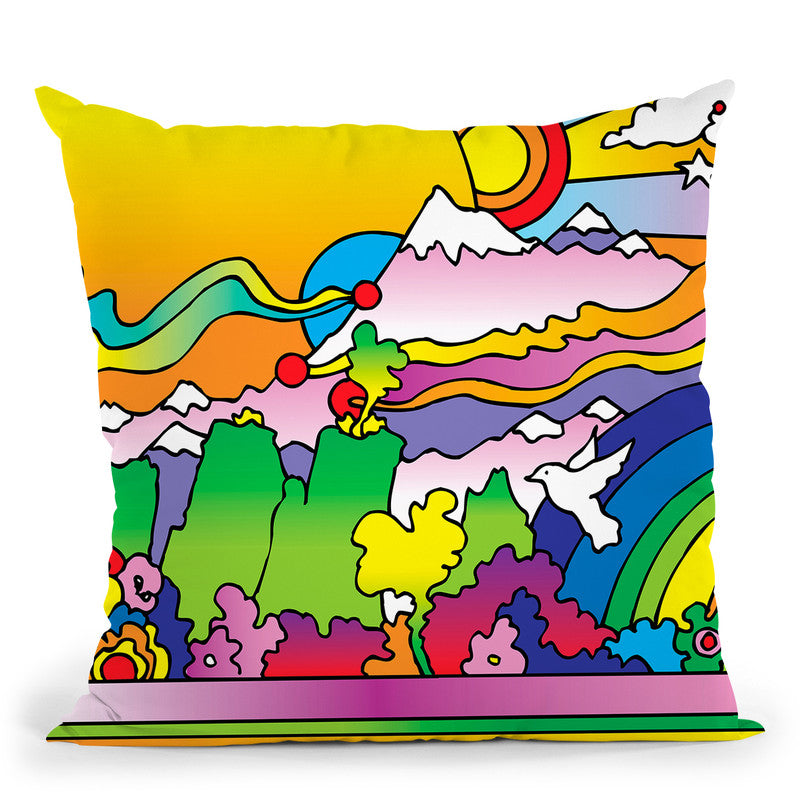 Sun 6 Throw Pillow By Howie Green - All About Vibe