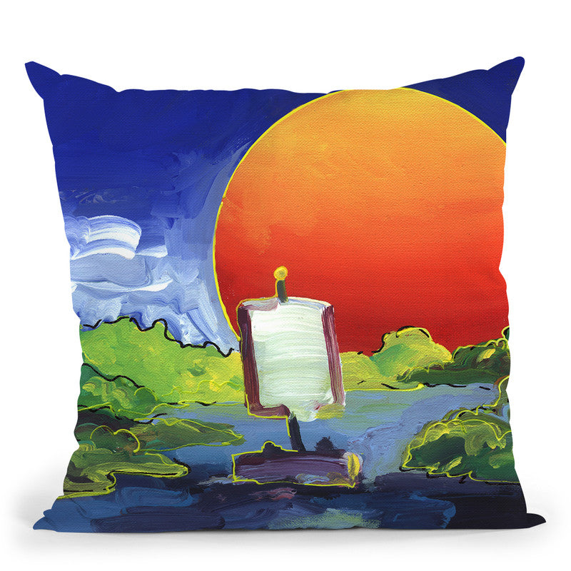 Sun Boat Throw Pillow By Howie Green - All About Vibe