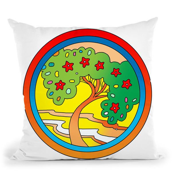 Circle-Tree Throw Pillow By Howie Green - All About Vibe