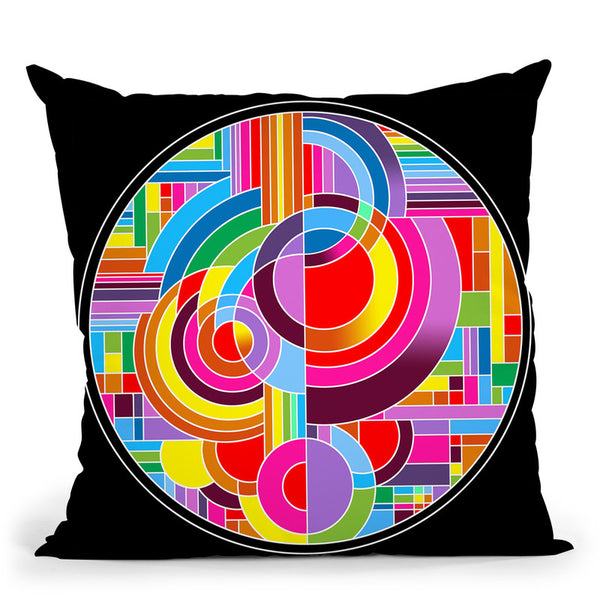 Circles 1 Throw Pillow By Howie Green - All About Vibe