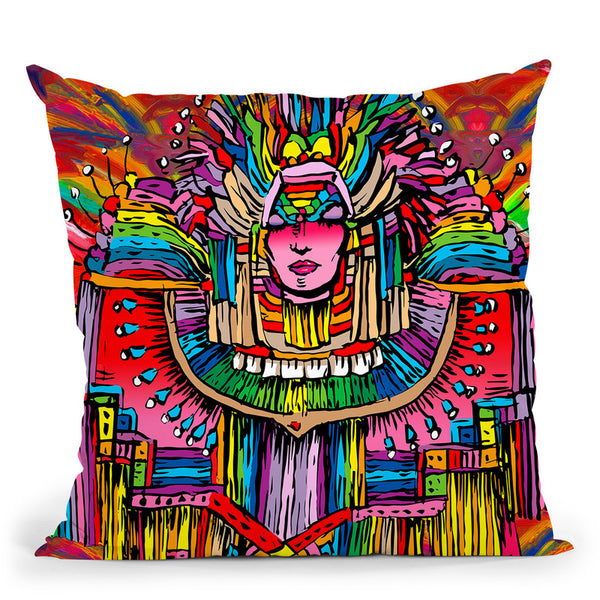 Mardi Gras Lady 1 Throw Pillow By Howie Green - All About Vibe