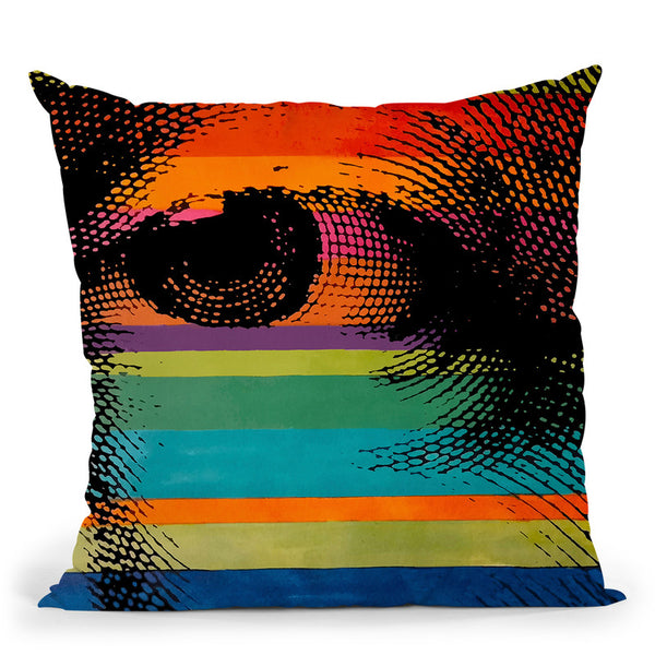 GeorgeÕS Eye Throw Pillow By Howie Green - All About Vibe