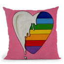 Pop Art Heart Drip Throw Pillow By Howie Green - All About Vibe
