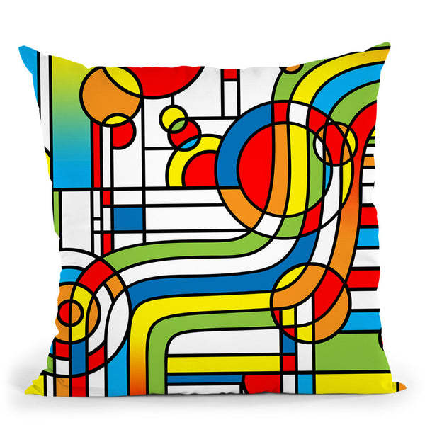 Pop Art Stripes Curve Throw Pillow By Howie Green - All About Vibe