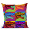 Pop Art Dinosaurs 2 Throw Pillow By Howie Green - All About Vibe