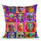 Pop Art Masks Throw Pillow By Howie Green - All About Vibe
