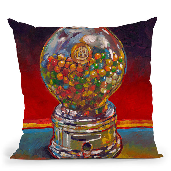 Gum Machine Throw Pillow By Howie Green - All About Vibe