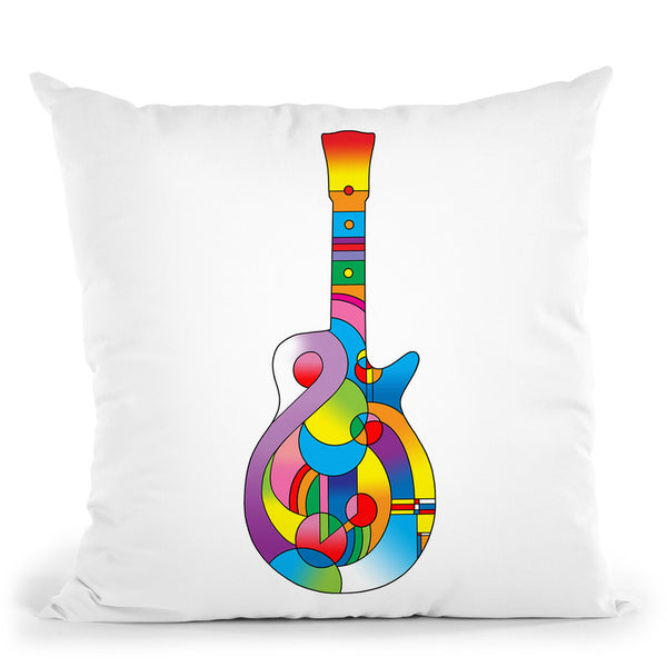 Guitar 712 Throw Pillow By Howie Green - All About Vibe