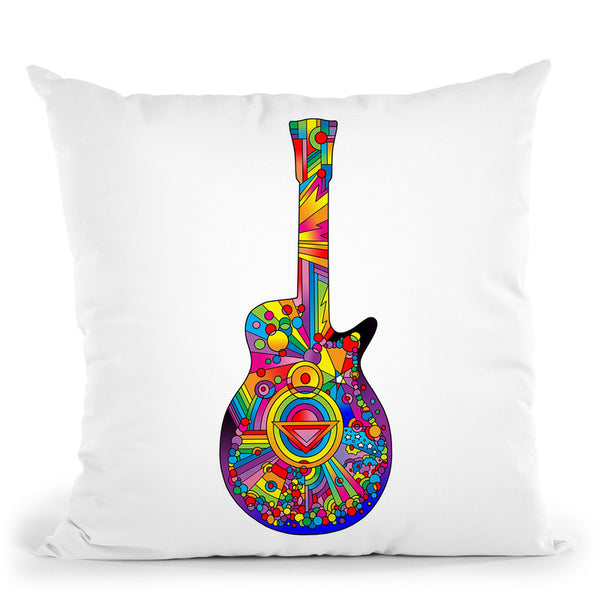 Guitar 02 Throw Pillow By Howie Green - All About Vibe