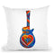 Pop Art Guitar Heart Brush Throw Pillow By Howie Green - All About Vibe