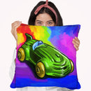 Pop-Art Deco Race Car Toy Throw Pillow By Howie Green - All About Vibe