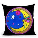 Pop-Art-Moon-Circle Throw Pillow By Howie Green - All About Vibe