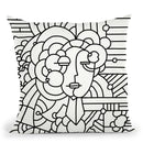 Art Deco Face 116 Throw Pillow By Howie Green - All About Vibe