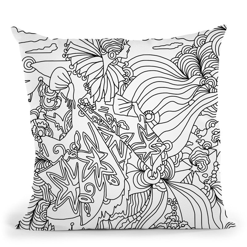 Art Deco Lady Mambo 214 Throw Pillow By Howie Green - All About Vibe