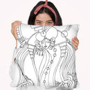 Art Deco Lady Throw Pillow By Howie Green - All About Vibe