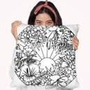 Circle Fleurs Throw Pillow By Howie Green - All About Vibe