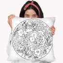 Flower Circle 216 Throw Pillow By Howie Green - All About Vibe