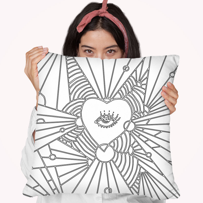 Heart Eye Throw Pillow By Howie Green - All About Vibe